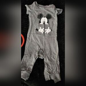 Gray Mickey Mouse Kids One Piece